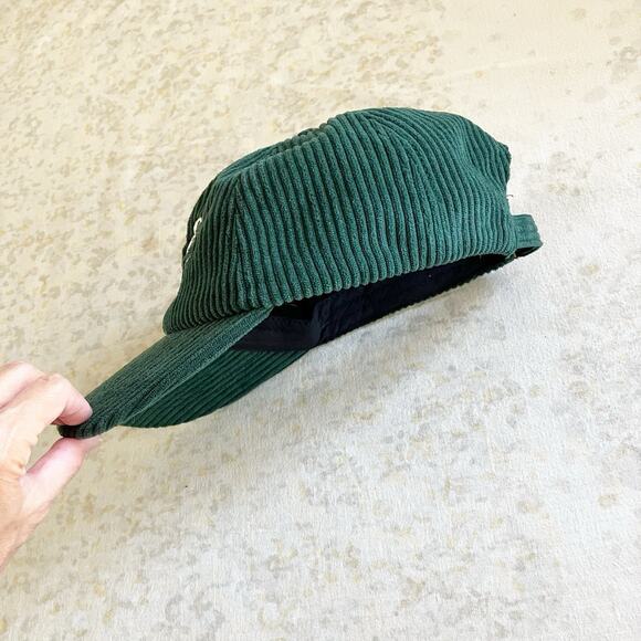 Free & Easy Fat Corduroy Hat OS Dark Green Strapback Baseball Cap One Size - Picture 7 of 7